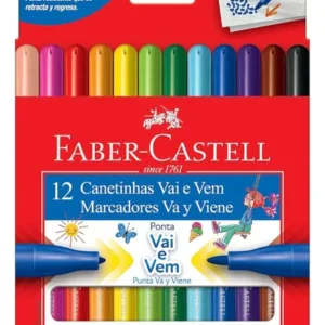 Canetinha faber castel ponta vai e vem 12 uni