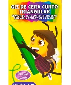 Giz de cera curto triangular