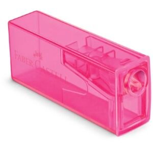 Apontador faber castel rosa neon