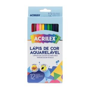 Lapis de cor aquarelavel acrilex 12 uni