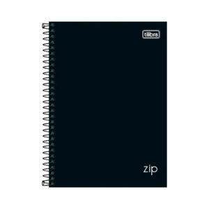 Caderno preto zip