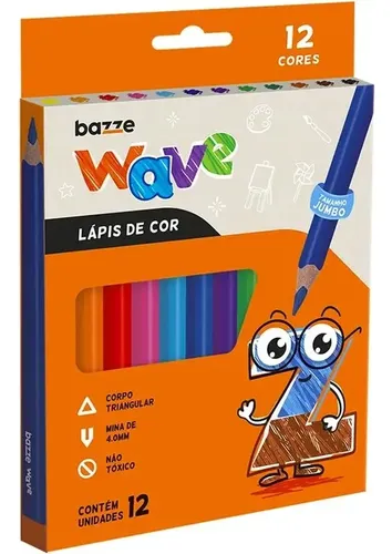 Lapis de cor Bazze Wave 12 cores
