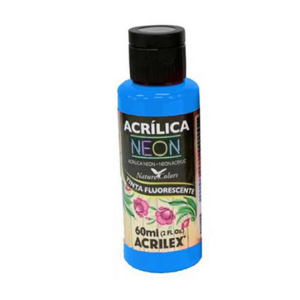 Tinta acrilica neon azul