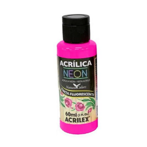 Tinta acrilica rosa neon