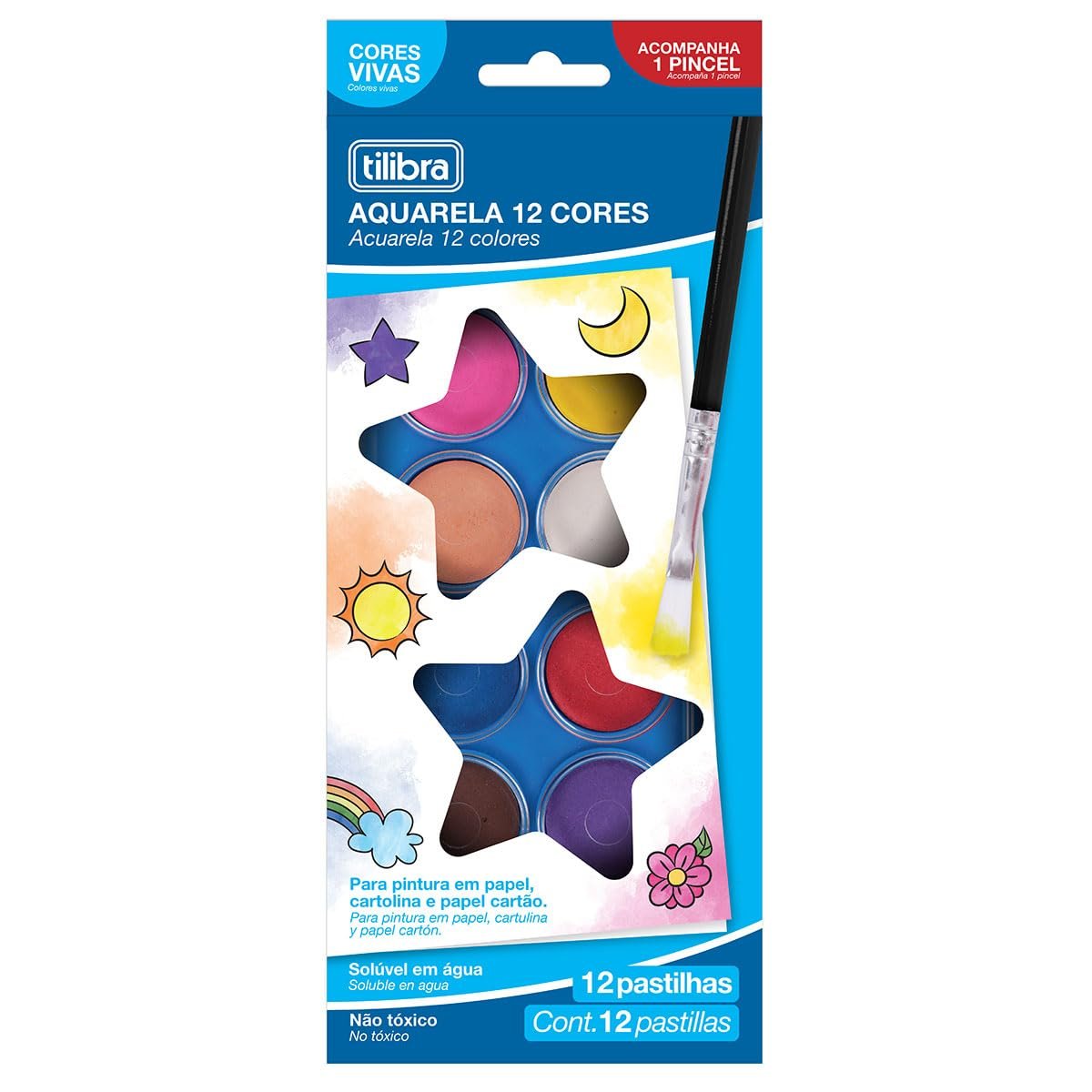 Aquarela 12 cores