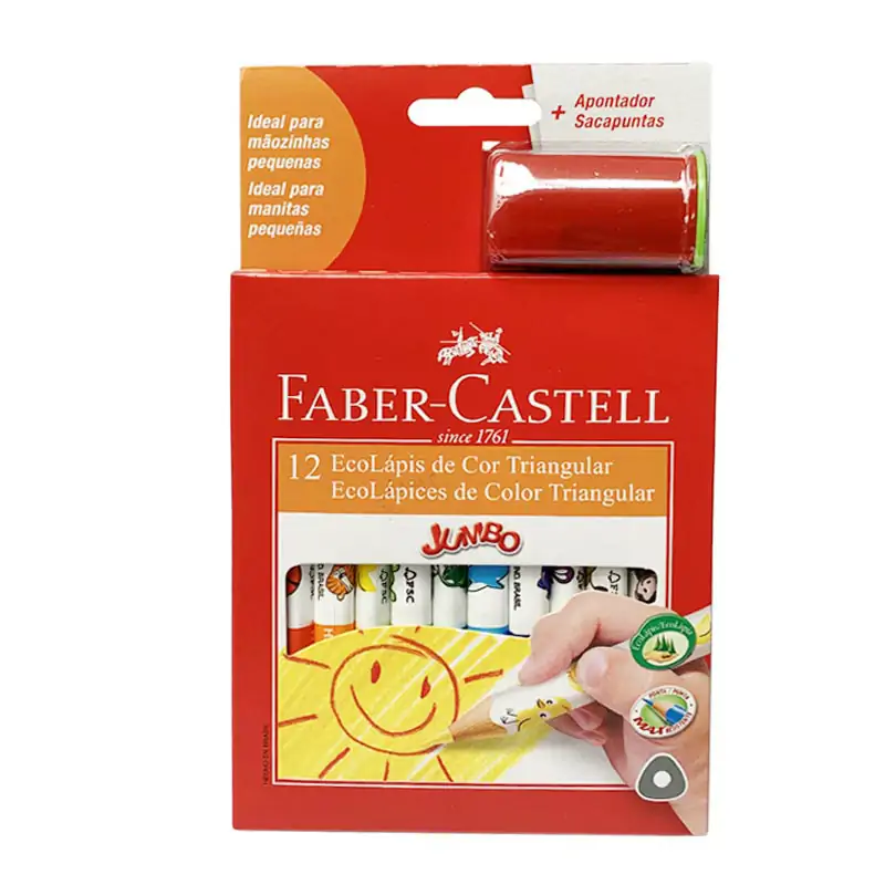 EcoLápis de Cor Triangular Jumbo da marca Faber-Castell
