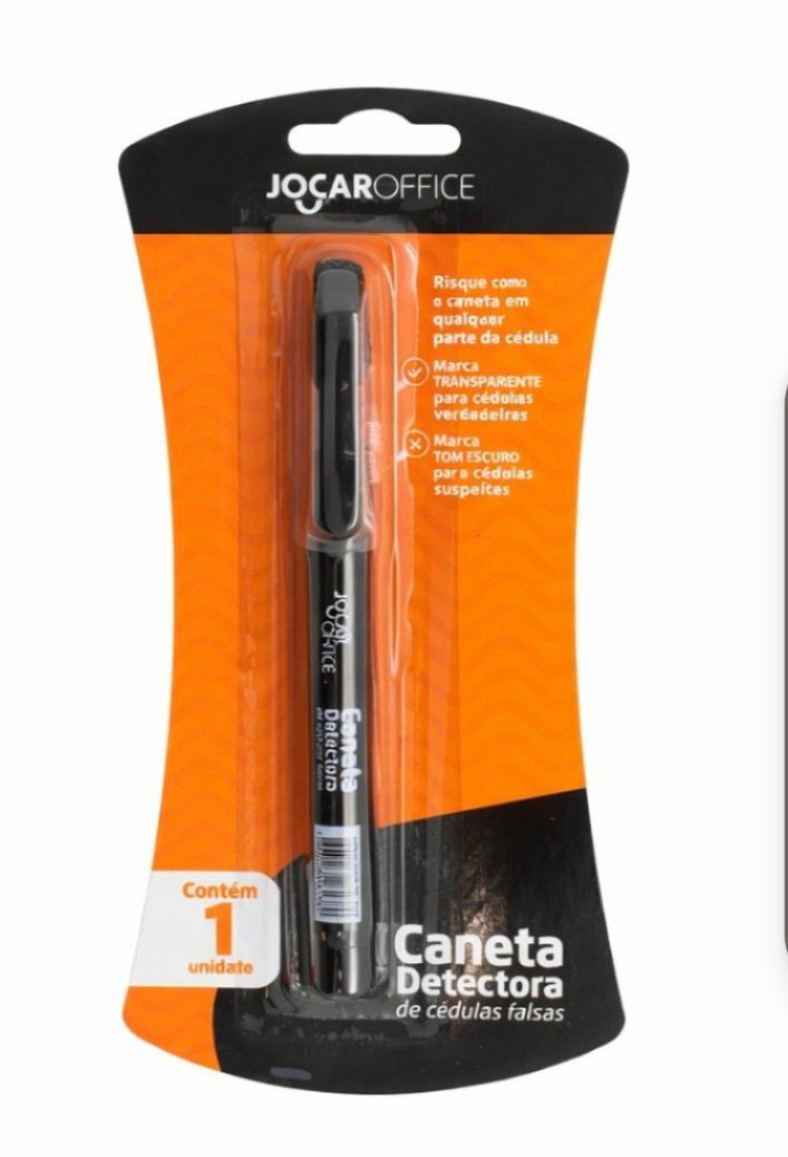 Caneta Detectora de Cédulas Falsas da marca Jocar Office.