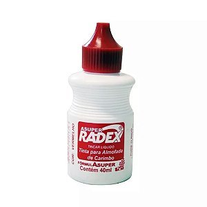Tinta para carimbo radex vermelha