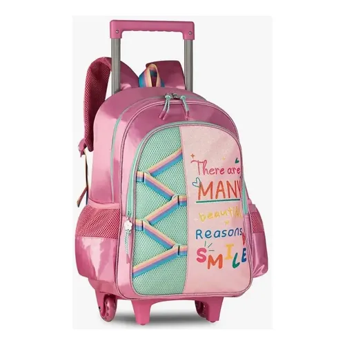 Mochila de rodinhas clio holografica